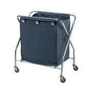 Blue Linen Trolley (foldable cart )