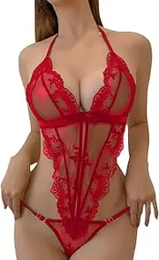 [Generic] Wet Look Lingerie for Women Open Crotch Erotic Lingerie Sexy Role Play Jumpsuit Open File Thong Suit Bodysuit Long Sleeve