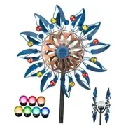 Solar Wind Spinner Retro Spinner, Waterproof Outdoor Metal Wind Multicolor