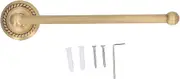 Bathroom Towel Rack Vintage Copper Single Rod Twisted Pattern Towel Bar for Hotel Home Kitchen Modern Design Durable Material Easy Installation