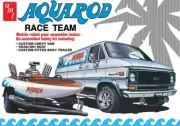 AMT 1338 1/25 Scale 1975 Aqua Rod Chevy Van, Race Boat Trailer Plastic Model Kit