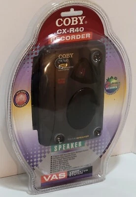 RARE NEW SEALED COBY CX-R40 VAS CASSETTE PLAYER / RECORDER /w BUILT IN SPEAKER