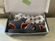 Rugged Bear Size Three Orange And Blue Boys Sandals With Straps