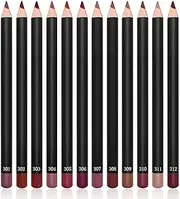 minkissy 12pcs Pack Lip Liner Set Matte Nude 12 Colors Lip Liner 2 in 1 Waterproof Lip Pen Line Makeup Lip Liners Lip Pencil Liner for Women Ladies Girls Miss