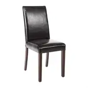 Bolero Faux Leather Dining Chairs Black (Pack of 2) PAS-GF954