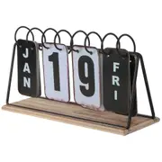 Vintage Style Table-top Calendar 28x9cm