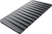 Kraus Self-Draining Silicone Dish Drying Mat or Trivet for Kitchen Counter in Dark Grey, KDM-10DG