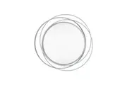 MIUZ Round Silver Wall Mirror Large Decorative Vanity Mirror Bathroom Living Room 80cm