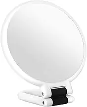 Make Up Magnifying Mirror, Personalized Brand Up Mirror, Double Round Heritage Double Sides - Mirror with Stand -enlargement Travel Rabbit, Hand Vanity for Outdoor Use