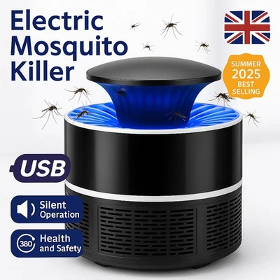 Electric UV Mosquito Killer Lamp Outdoor/Indoor Fly Bug Insect Zapper Trap USB