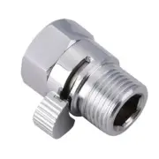 Colour Flow Quick Control Shut Off Valve Silver Standard Brass Connections