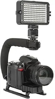 CIYODO Photo Video Camera Stabilizer Hand Grip C Type U Type Design for Low Angle Shots Compact Portable for Mirrorless Cameras Black