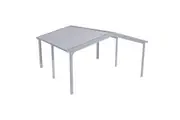 Stratco Domestic Gable Roof Double Car Shed Without Walls 6.00 x 6.15 x 2.4m Zinc/Al