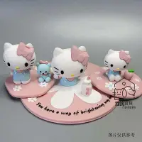 在飛比找Yahoo!奇摩拍賣優惠-散貨 Hello Kitty 凱蒂貓 Q版可愛模型桌面擺件 