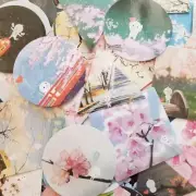 45PCS Spirit of Sakura Stickers Scrapbooking Planner Diary Stationary