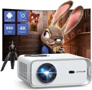 【Android TV & Electric Focus】Projector,WiMiUS 22000 Lumen Portable WiFi6 Bluetoo