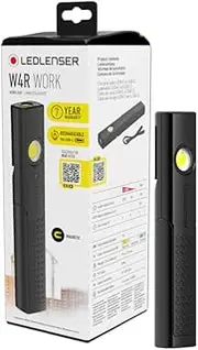 Ledlenser W4R Rechargeable Spot & COB LED Work Light, 220lm Portable Inspection Torch Inc Magnetic Base, Robust Clip, USB-C, Water Resistant 61g Pocket Torch for Household Workshop Garage Mechanic