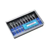 10PCS Tungsten Carbide Rotary Burr Set for Rotary Tools and Dremel