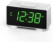 Dual Alarm with Snooze Buzzer-Wake Up Ascending Volume and 3 Week Modes. 1.4" LED Digital Clock with Dimmer, Night Light. Alarm Clock with Temperature, 12/24H Display, Battery Power Supply iTOMA