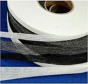 Fusible Interfacing Fabric Track Iron Iron on Interfacing 2 Rolls Adhesive Interlining Single-Sided for DIY On Sewing Patchwork Fabric Material 100Yard/roll(White,15mm)