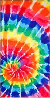 LIVILAN Oversized Tie Dye Beach Towel Clearance Blanket, Quick Dry and Sand Free Towel for Adults, 30”X60”Large and Lightweight Cool Travel Bath Pool Swimming Towel, Ideal Rainbow Gifts for Family