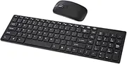 Angoily Keyboard Mouse Set 2.4g Wireless Mini Keyboard for Computer Phone Tablet Portable and Mouse Cover