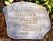Gnome plaque plastic mold for plaster and concrete casting 13" x 10" x 3/4"