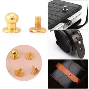20pcs Round Head Solid Copper Nail Rivet Button Leathercraft Tool(10*8mm Gold）