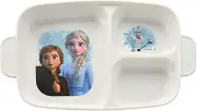 Yaxell 13407 Disney Frozen Lunch Plate, Deep, Made in Japan, Dishes, Divider Dish, Microwave and Dishwasher Safe, Antibacterial, 10.2 x 6.1 x 1.1 inches (26 x 15.5 x 2.8 cm)