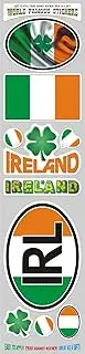 Car Chrome Decals STS-IRL Ireland Irish 10 Stickers Set Flag Decal Bumper stiker car auto Bike Laptop