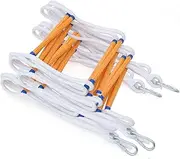 Emergency Fire Escape Ladder 10M Flame Resistant Safety Extension Rope Ladder with 2 Hooks, 3-7 Story Homes Reusable Compact & Portable External Ladder (10M / 32.8FT)