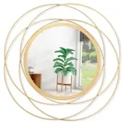 Mirrors for Wall Gold Circular Art Classic Metal Iron 12"L x 12"W Circle-gold