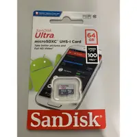 在飛比找蝦皮購物優惠-SanDisk 64GB microSD ultra 100