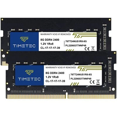 16GB KIT2x8GB DDR4 2400MHz PC4-19200 Non-ECC Unbuffered 1.2V CL17 1Rx8 Single...