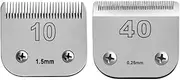 Size 40/10 Detachable Pet Dog Grooming Ceramic Blades Compatible with Oster A5,Wahl KM10 Series Clipper,Cut Length 1/100 to 1/16 in,2 Count