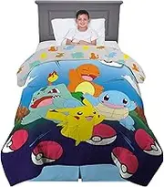 Franco Kids Bedding Super Soft Microfiber Reversible Comforter, Twin/Full, Pokemon