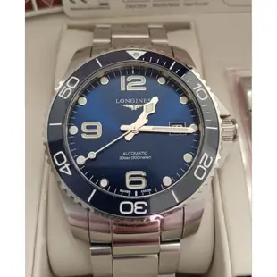 拍賣 近全新 浪琴 深海征服者 陶瓷圈機械錶 藍水鬼 2019年5月寶島購入 錶徑：41mm 盒卡齊全  台北面交！