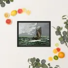 Claude Monet's Seascape, Storm (1866) famous painting - Framed poster