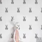 Bunny Rabbit Pattern Stencil Nursery Decorating Wallpaper Home Decor Stencil