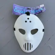 BRAND NEW Goalie Mask - FUN WORLD - Jason Costume Glow in the Dark! WHITE
