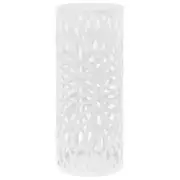 Umbrella Stand Leaves Steel White