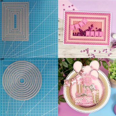 Metal Cutting Dies Scalloped Dots Nesting Scrapbooking Stencil Mold Paper Card