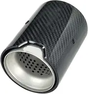 Car Silencers 1 Piece Fit For M2 F87 M3 F80 M4 F82 F83 Exhaust Modified Suitable Cars Carbon Fiber Tail Muffler Pipe Tips Exhaust Muffler(Matte silver In63mm)
