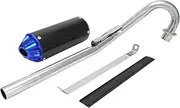 exhaust tip Exhaust Muffler Silencer Pipe Assembly Kit Fit For Honda CRF50 XR50 SSR SDG 70 90 110 125cc Muffler Tail Throat(Blue)