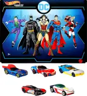 Hot Wheels DC Character Cars 5-Pack of 1:64 Scale Collectible Vehicles Themed **