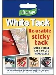 1 X WHITE TACK TAC TAK ( BLUE BLU TACK ) REUSEABLE REMOVEABLE