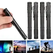LED Flashlight Clip Mini FlashLight Penlight 9/13cm Portable Pen Torch Lamp U