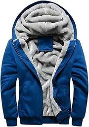 [SWEPER] Men'S Fleece Jacket - Winter Long Sleeves Jacket Men Thicken Warm Men Parkas Hooded Fleece Man'S Jackets Outwear Cotton Coat