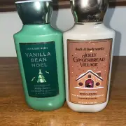 Bath & Body Works Lotion Vanilla Bean Noel & Jolly Gingerbread Village Retired