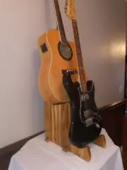 Two Tier Guitar Stand, Solid Quality Woods. Made in USA. Free Shipping Lower 48